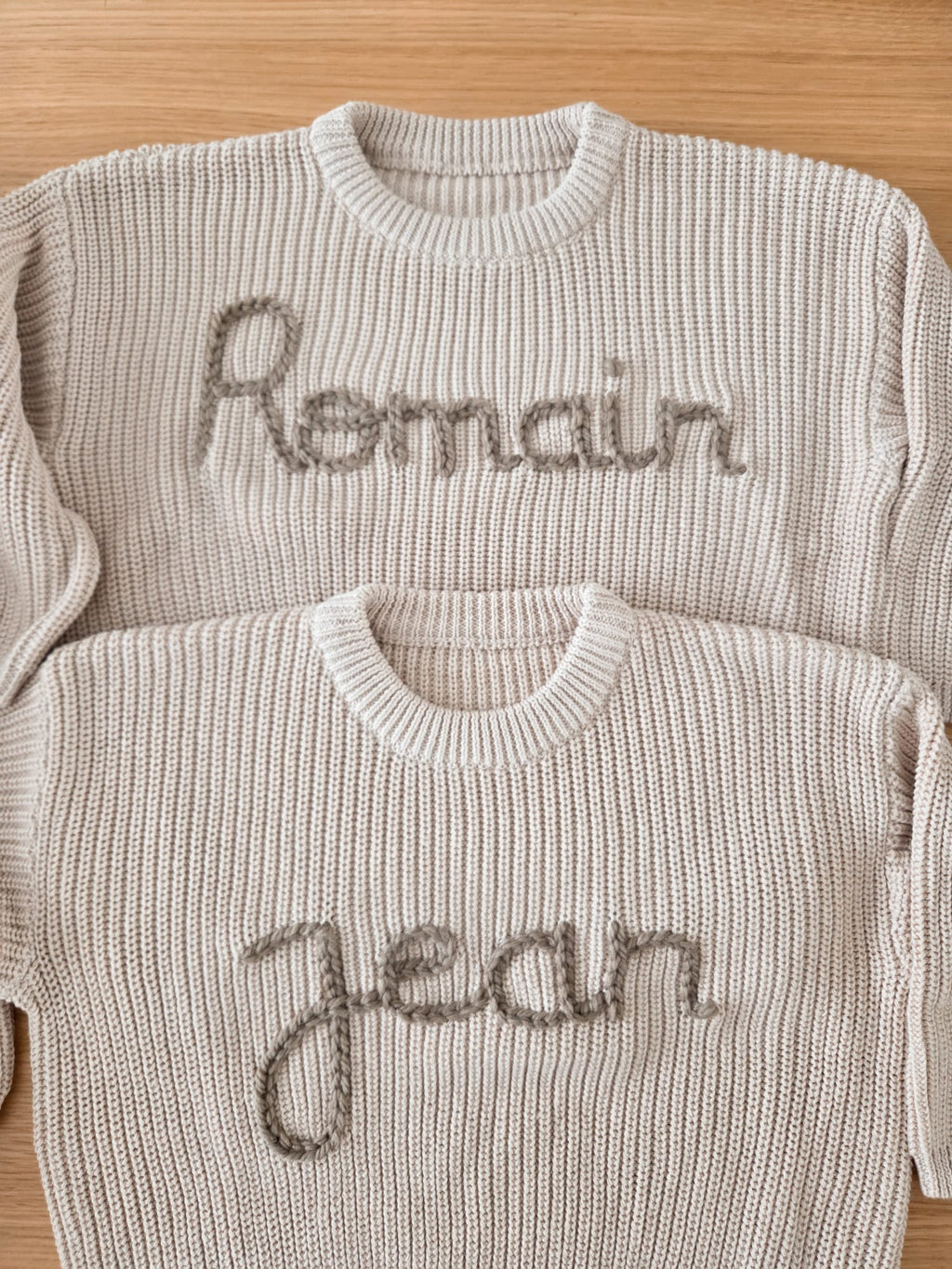 Sweater Beige met naam