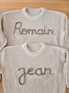 Sweater Beige met naam