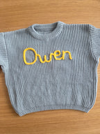 Sweater Blauw met naam