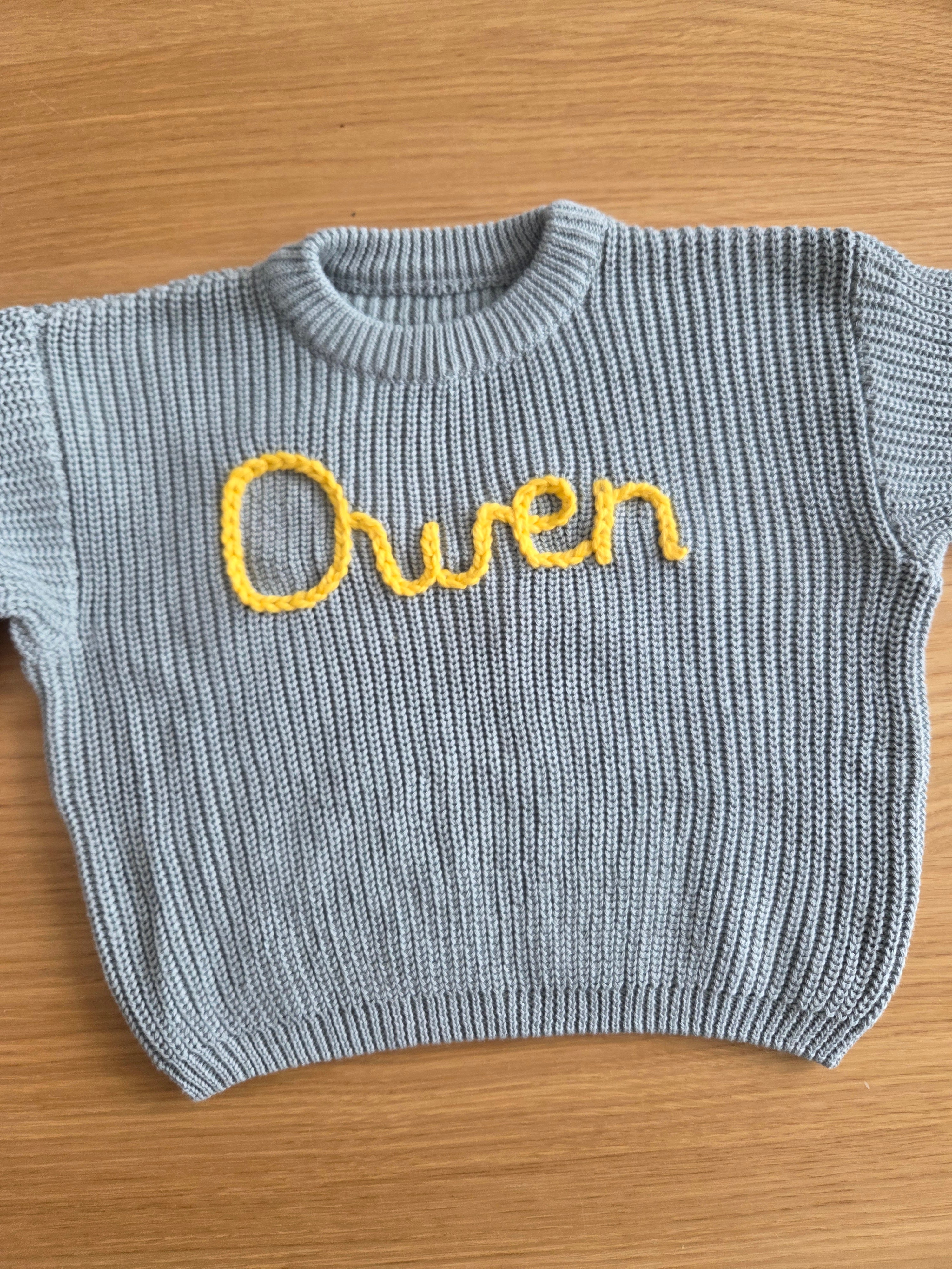 Sweater Blauw met naam